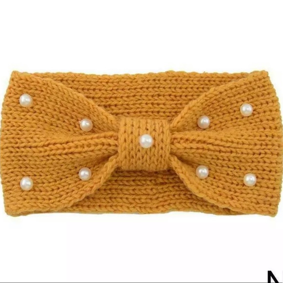 Beautiful Knit & Pearl Headband/Ear Warmer - Picture 2 of 2